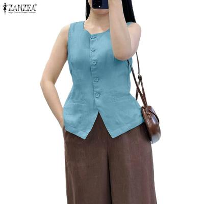 Lässiges, ärmelloses Tanktop für Damen mit Rundhalsausschnitt