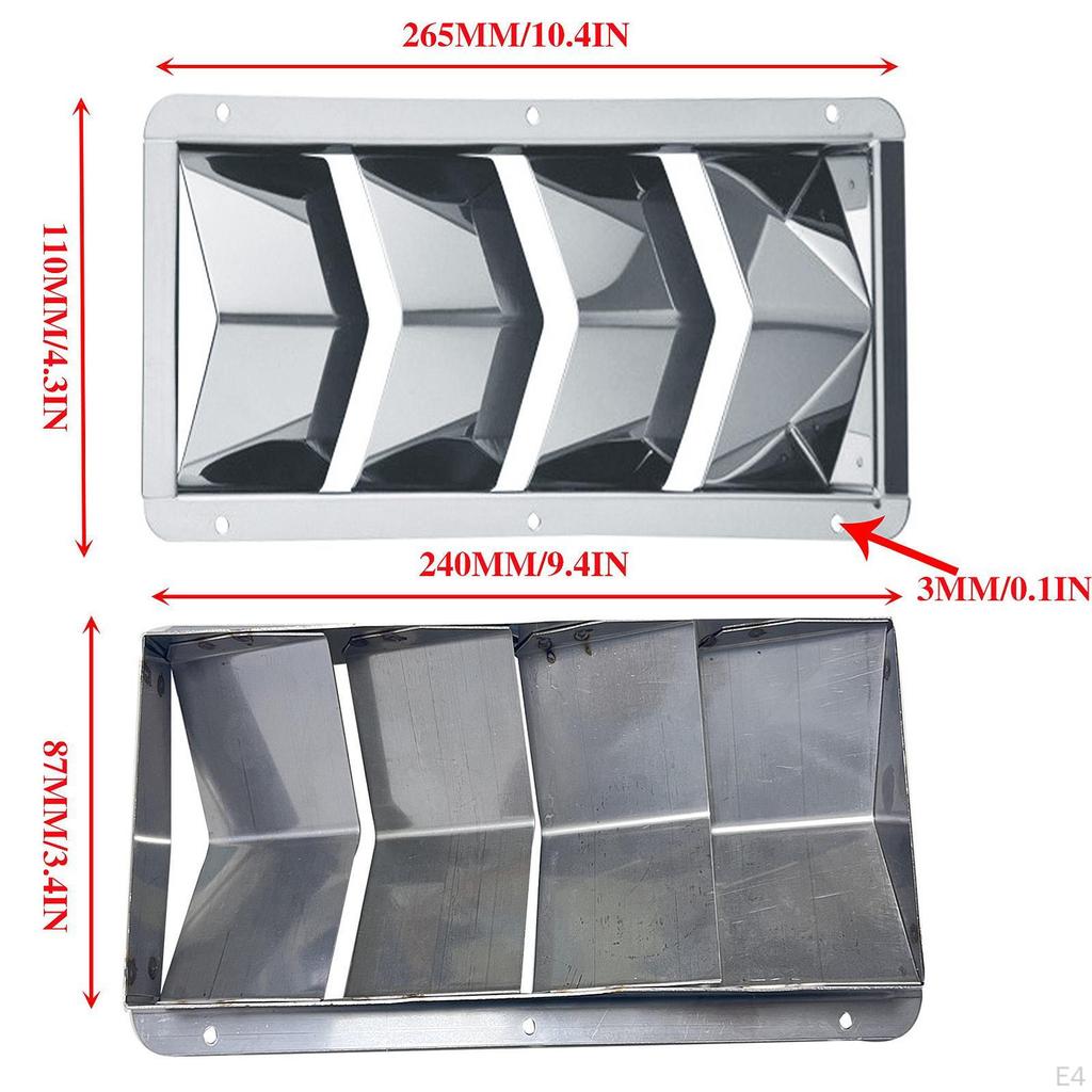 Air Vent Louver Cover for Marine Boat Installation and Ventilation