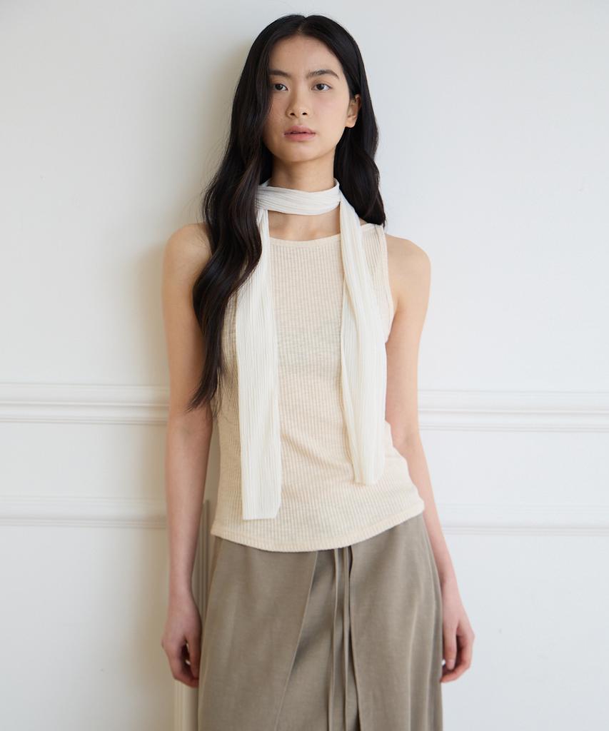 Oeoseoul Boat Neck Ribbed Top _ Core Colors