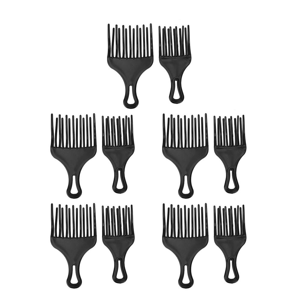 10pcs Hair Pick Comb Wide Tooth Ergonomic DIY Hairstyles Plastic Hair Pick for Long Thick Curly Hair for Salon Styling