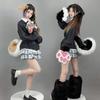 Set Cosplay con Orecchie e Coda da Cane Anime Giapponese con Accessori Peluche per Feste di Halloween