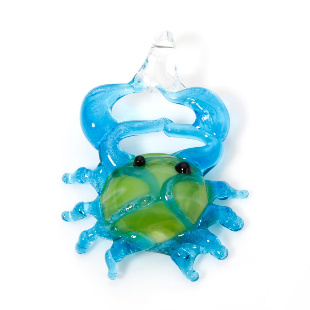3D Lampwork Glass Lobster Crab Pendant Charms For DIY Necklace Jewelry Making Miniature Figurine Ornaments Aquarium Decor, 1 Pc