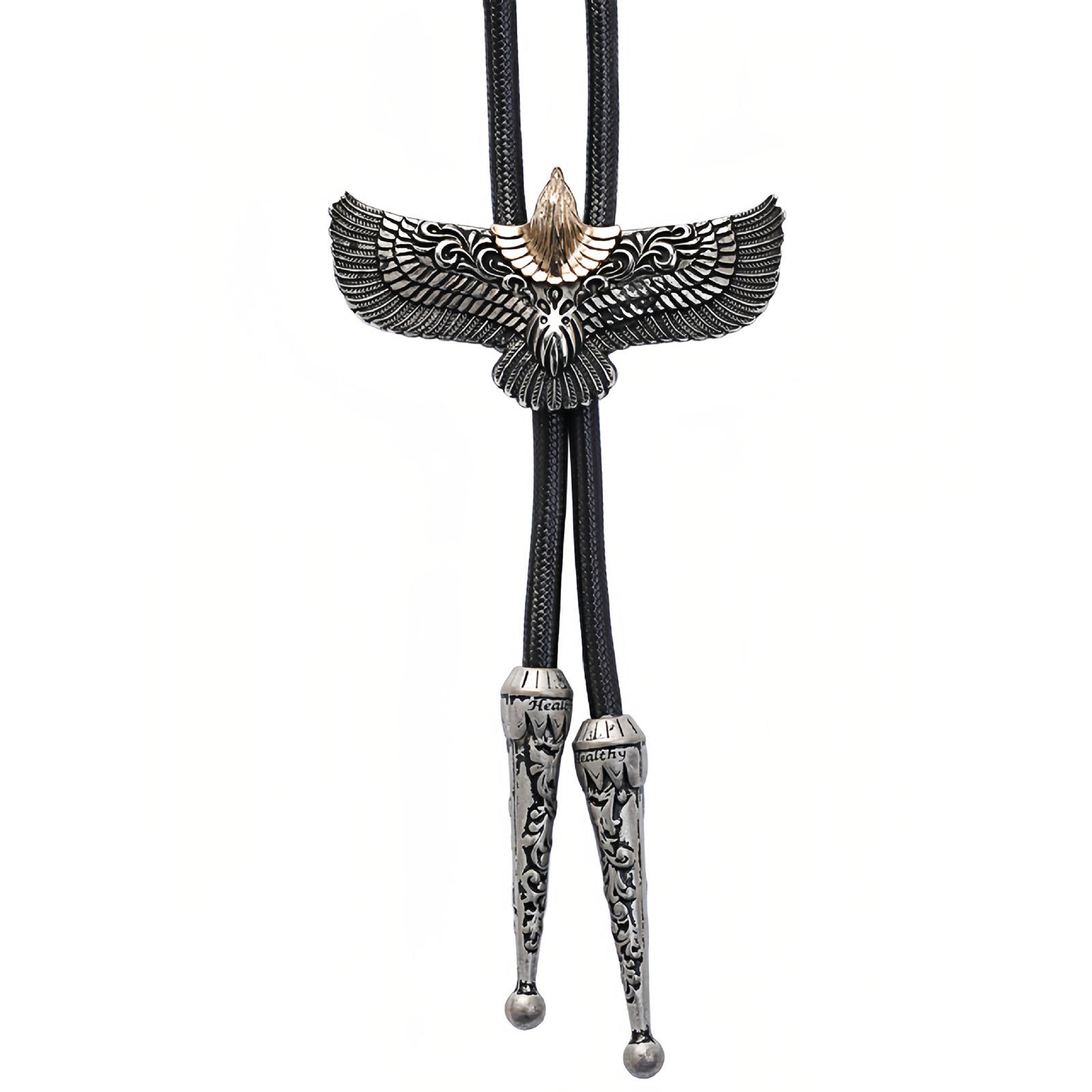 Галстук боло для мужчин Карнавалы Западный галстук Резная пряжка с орлом Декоры Аксессуары для галстука боло Галстук Мужской Женский 3