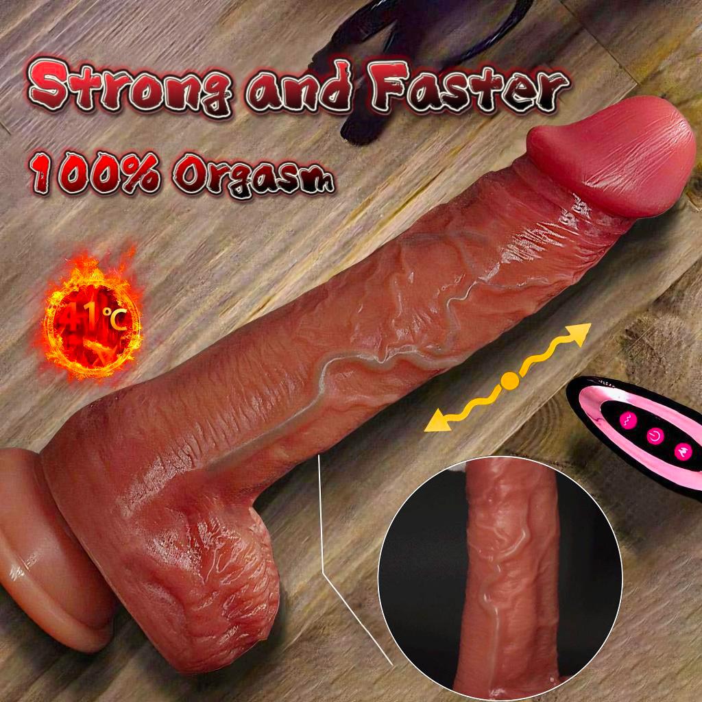 Blå årer Hevet Makeup Teleskopisk Swing Elektrisk Dildo Kvinnelig Masturbator Flytende Silikon Penis Kvinnelig Sexleketøy