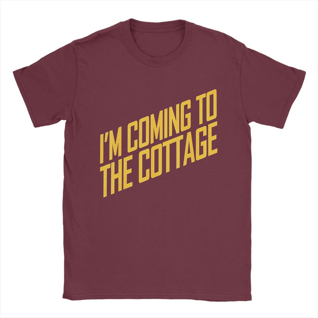 Im Coming To The Cottage Cozy Escape Typography   TShirts for Unisex Heated Rivalry  Cotton Tee Shirt O Neck T Shirts XL Tops