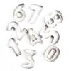 9Pcs 0-9 Number Shape Cookie Biscuit Cutter Mould Stainless Steel Baking Mold