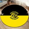 Borussia Round Area Rug,Carpet Rug for Living Room Bedroom Sofa Playroom Decor,Non-slip Floor Mat