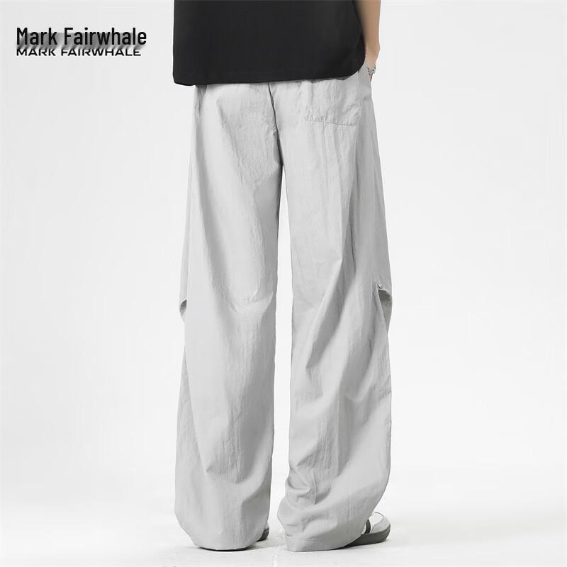 MARK FAIRWHALE Men's Ice Silk Wide Leg Casual Pants