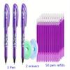55pcs/Lot Erasable Gel Pen 0.5Mm Refill Rod Magic Erasable Pen Washable Handle Office Writing Tools Stationery