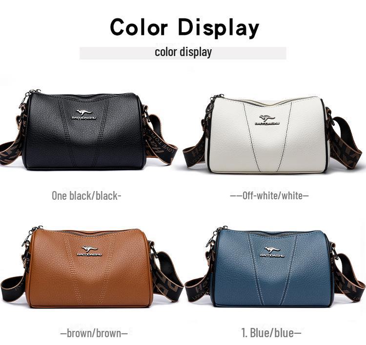 Duża torba Boston Pillow dla kobiet z 2023 r. ze skóry PU i szerokim paskiem na ramię