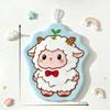Cute Sheep Shaped Hand Towel Super Absorbent Soft Coral Fleece With Loop For Bathroom Kitchen Use