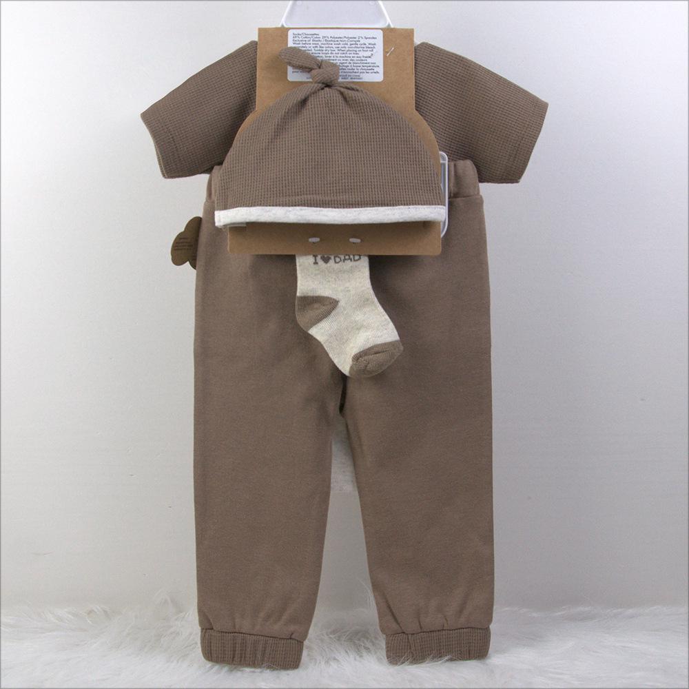 4-Piece Baby Girl Set: Headband, Bodysuit, Socks, Pants (0-3M)