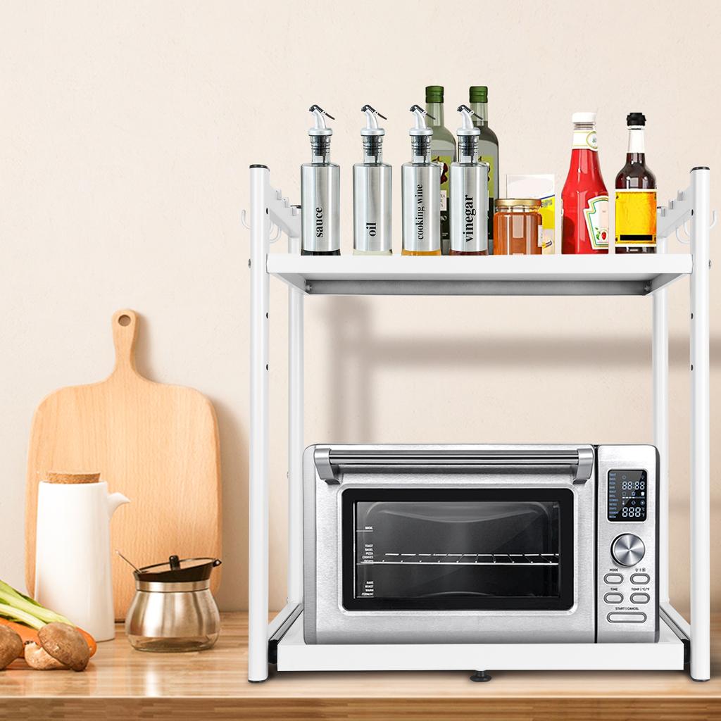 Drawer Oven Storage Rack Space Saving Pull-Out Storage Rack Microwave Oven Storage Rack for Utensils Seasonings Small Items