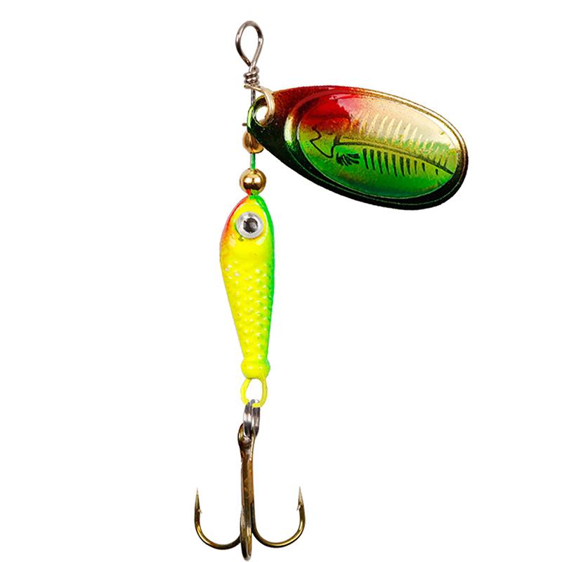 Fishing Spinner Bait 9G Spoon Lure Metal Baits Treble Hook Artificial Fish Wobbler Feeder Carp Spinnerbait