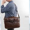 Men's New Business Laptop Bag Fashion Men's One-shoulder Messenger Briefcase Large-capacity Retro Shoulder Bag