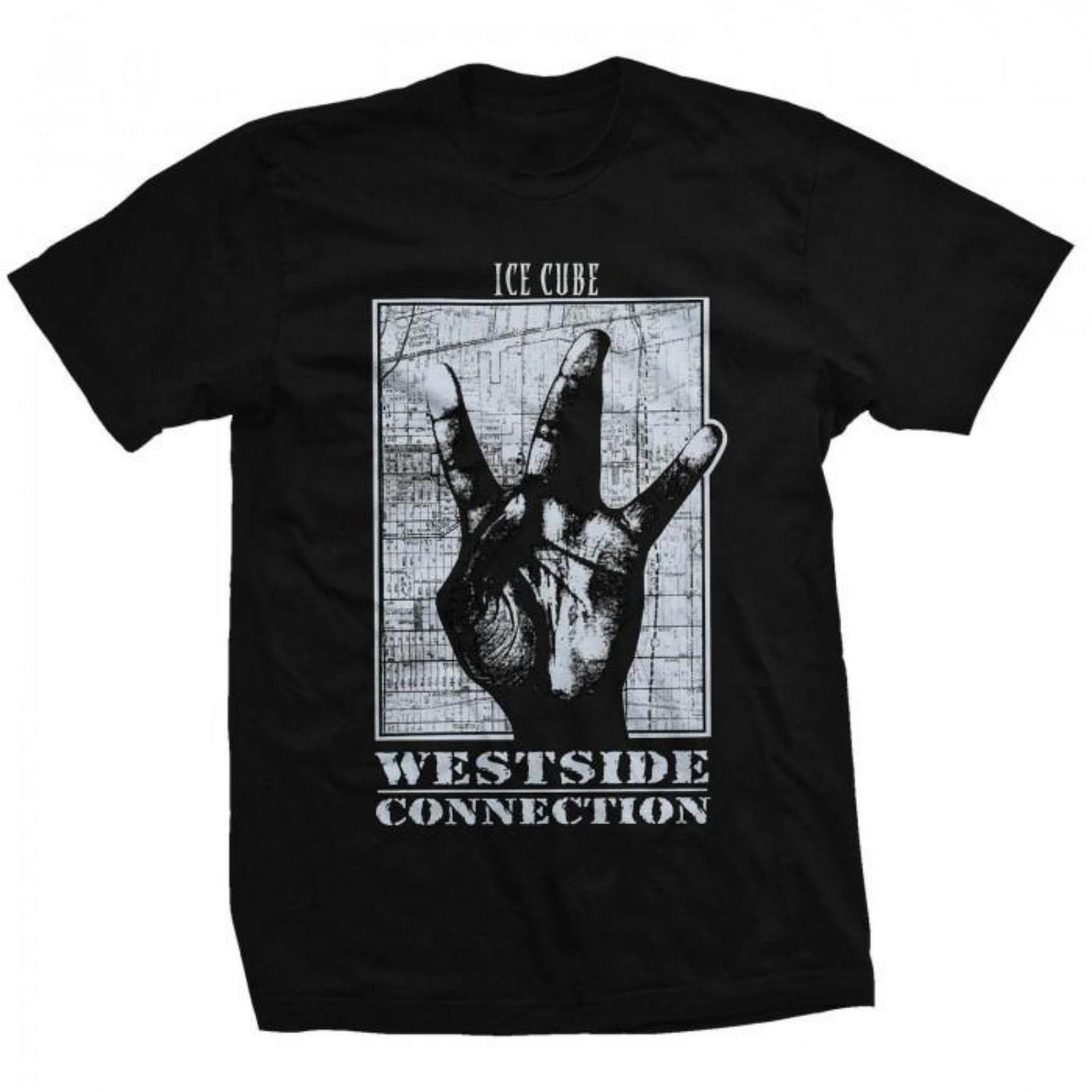 Ice Cube Unisex Adult Westside Connection Cotton T-Shirt S чёрный