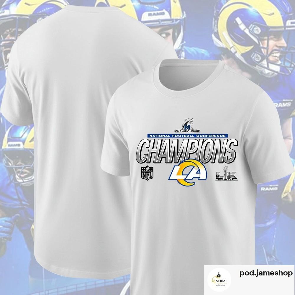 LA Ram 2025 NFC Champions Conference Champions White Shirt S-5XL Unisex T-Shirt XXXXL