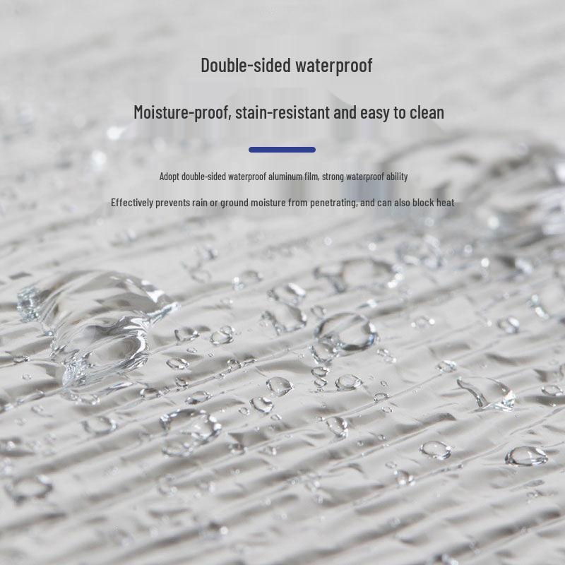 Thickened Double-Sided Aluminum Foil Moisture-Proof Outdoor Picnic Mat – Suitable for Single/Double/Multiple Persons Camping and Sleeping.