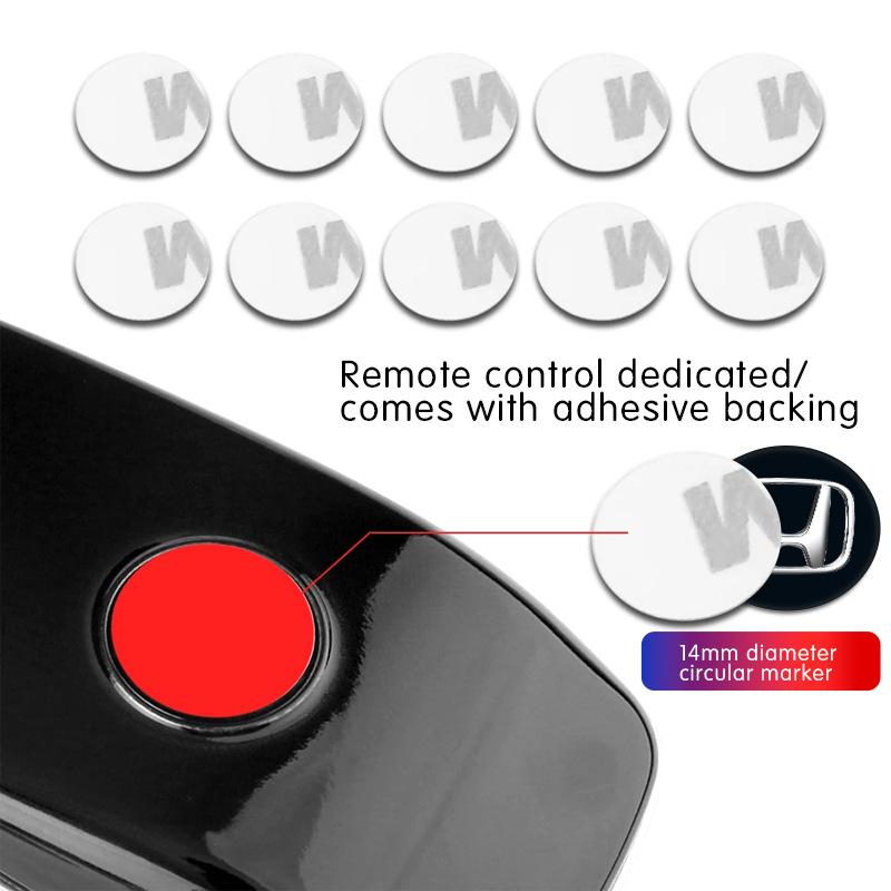 13mm 5/10pcs Car Key Badge Emblem Replacement Car Key Stickers For Honda Civic Accord Fit CRV Jazz Odyssey Insight Legend HRV