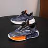 Boys Basketball Shoes Button New Children's Sports Shoes Summer and Autumn Middle and Older Children's Double Net Breathable Student Running Shoes