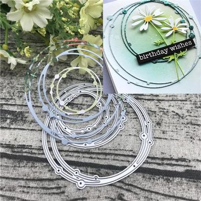 3D Spotty Line Circle Metal Stencil Mold Cutting Dies Decoration Scrapbook  Album Paper Craft Embossing DIY Card Crafts
