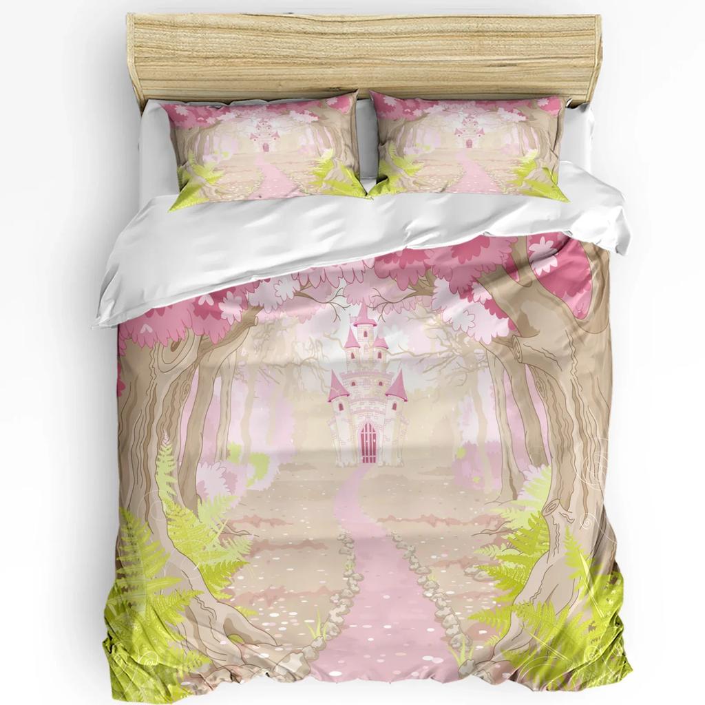 Castle Window Desk Moon Cat Book Witch Room Duvet Cover 3pcs Bedding Set Home Textile Quilt Cover Pillowcases No Sheet
