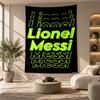 Arazzo Decorativo, Arte da Parete Stampata Lionel Messi, Appeso a Parete Leggero per Sfondo Camera da Letto