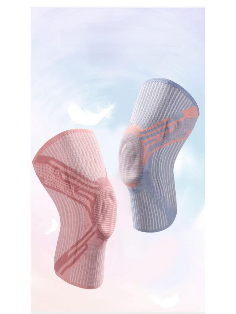 Genunchiere de silicon pentru bărbați - Protecție sportivă pentru alergare, fitness, baschet, sărituri; Compresie caldă cu suport patelar.