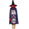 Ghost Cosplay Human Skeleton Costume Halloween Cloak Wizard Children's Cloak Terrifying Clothing
