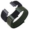ANNEFIT 19mm Quick Release Nylon Watch Band with Velcro Strap for Set of 2 Smartwatches, Black/Army Green,