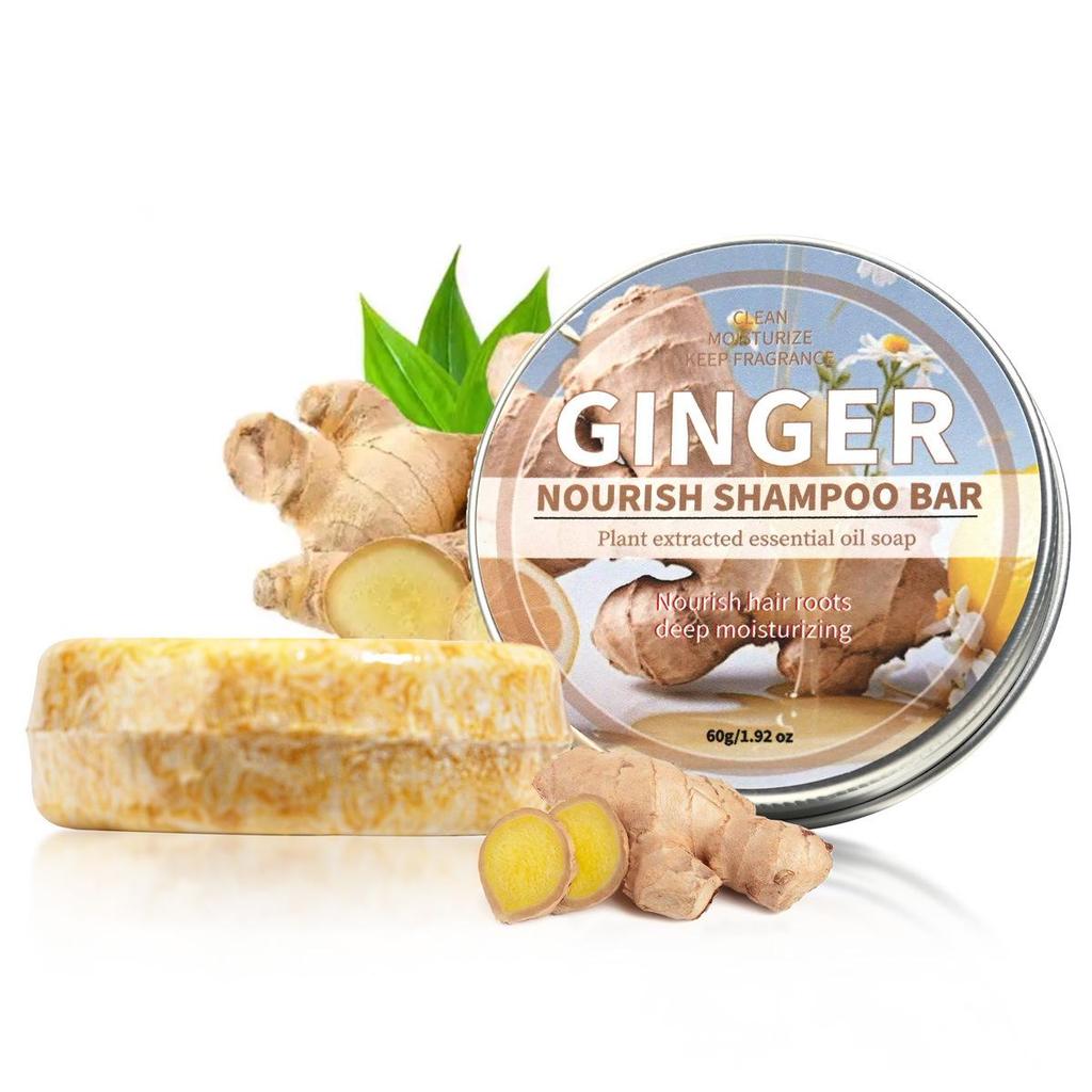 Kokosnuss & He Shou Wu Ginseng Bambuskohle Shampoo-Seife mit ätherischen Ölen & Zypressenblatt