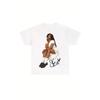 Y2K Harajuku Retro T-shirt Hip Hop Face Pattern, Concert Peripheral Style Summer New Style Suitable for Both Men and Women