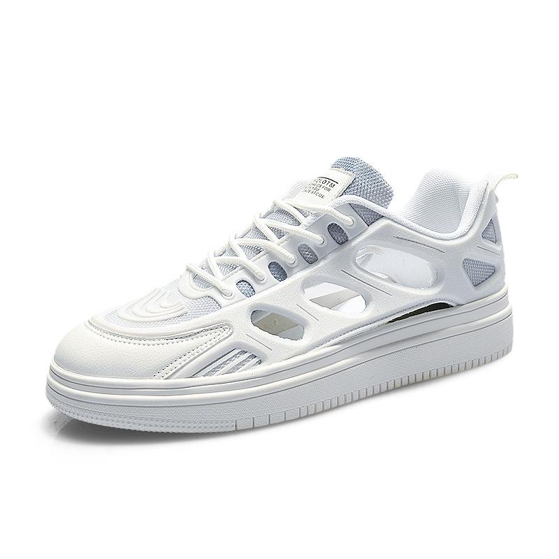 Sandals men's summer hollow breathable driving casual board shoes trendy hole shoes sports beach shoes white shoes