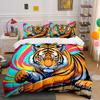 Tiger with Colorful Swirls. Bedding Sets Duvet Cover Sets Duvet Covers Pillowcases(1*Duvet Cover 2*Pillowcases Without Duvet Insert)