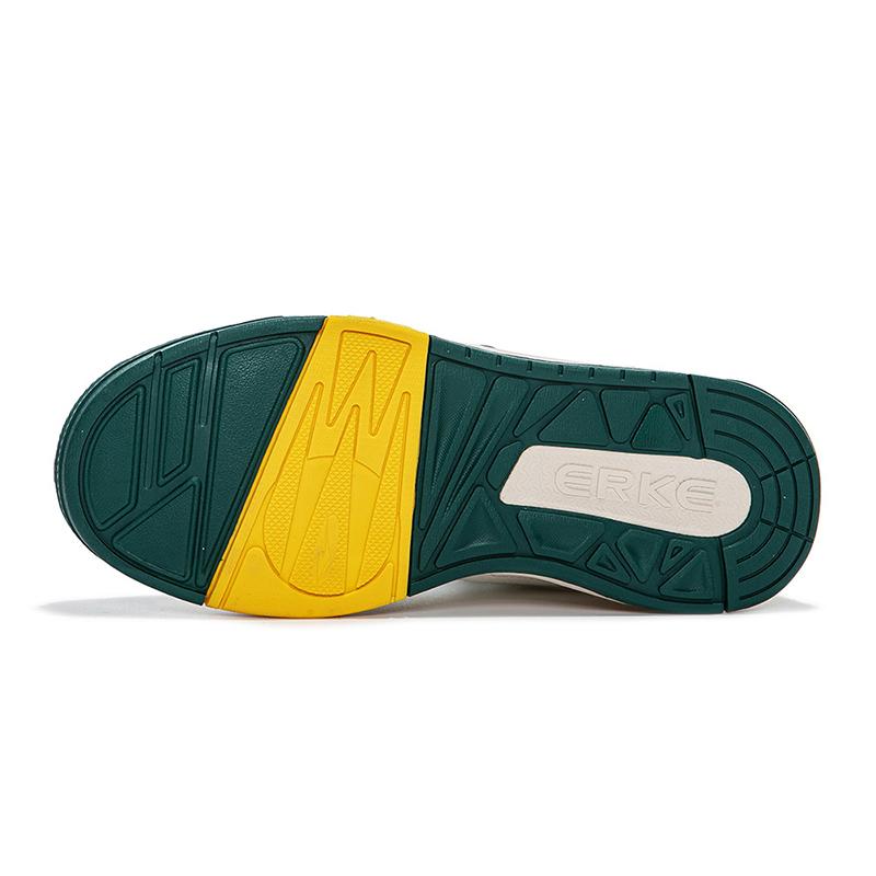 Hongxing Erke Retro Versatile Low-Top Sneakers Men sneakers White Green 11124401011-001