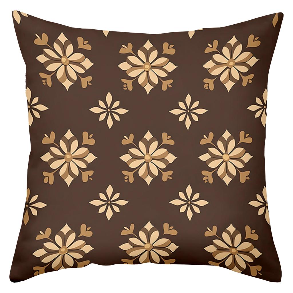 Decorative Throw Pillows With Floral And Damask Patterns Polyester Pillowcase, Sofa Decorative Cushion Cov Headboard Pillow
