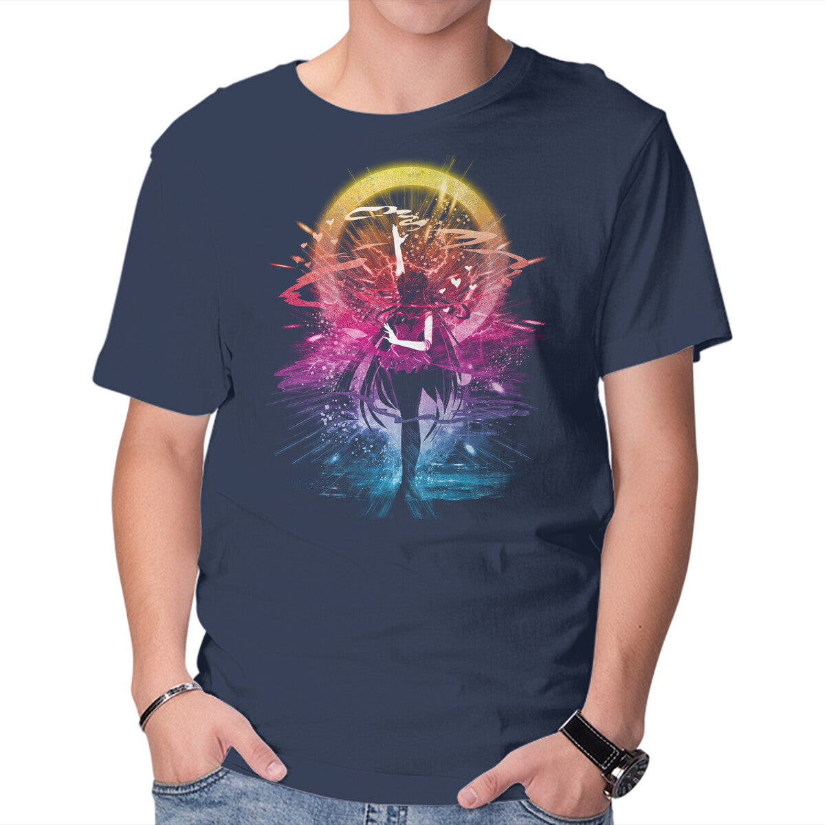 Unisex Crew Neck T-Shirt Venus Storm Graphic Short Sleeve Casual Tee S