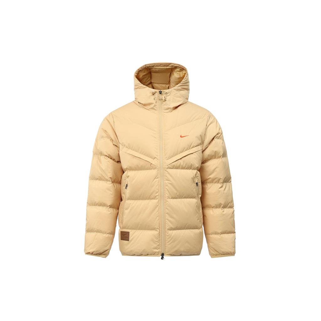 New Nike Storm FIT Windrunner Down Jacket Men's Sesame Brown HQ4183-233