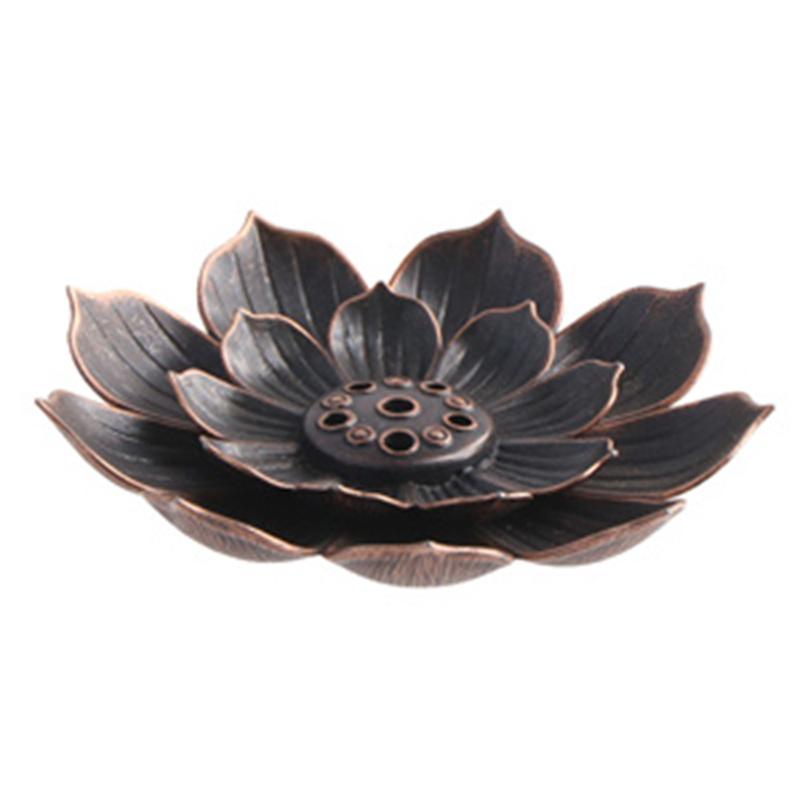 Piastra porta incenso in lega, piastra porta incenso, piastra bruciatore, spirale buddista, incensiere di loto