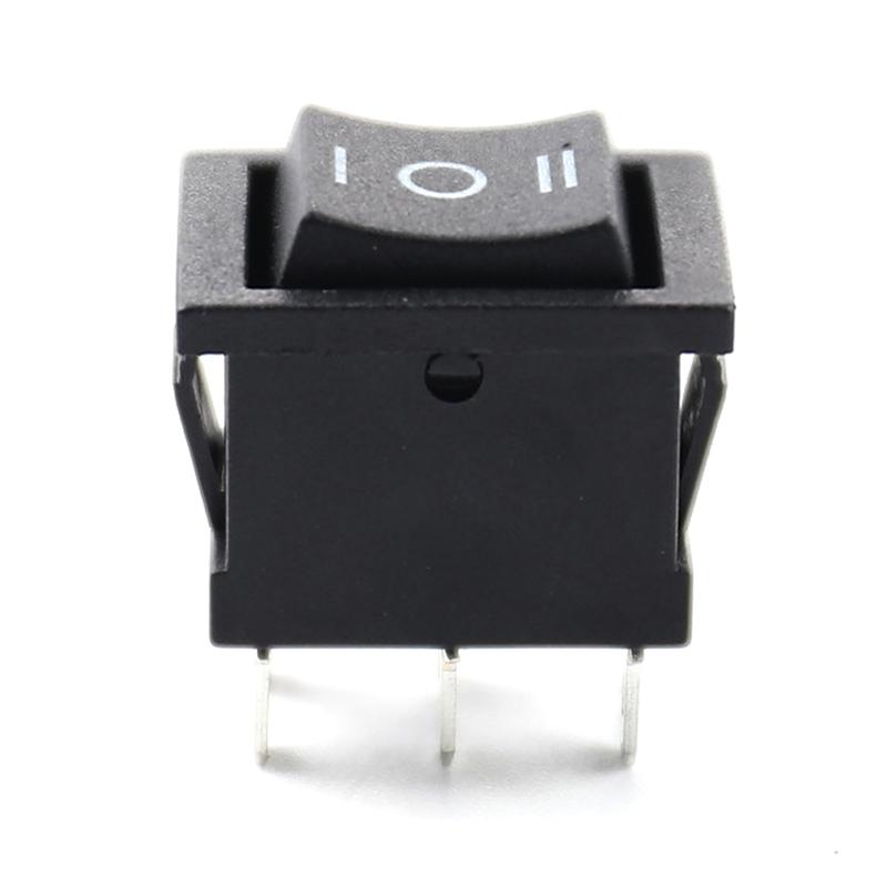 Black Spdt On/Off/On Ac 16A/250V 3 Pin Boat Rocker Switch Third Gear 3 Position Rocker Switch Boat Rocker Switch Third Gear