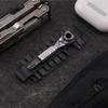 711L Mini Chiave a Cricchetto TG La Più Piccola del Mondo 1/4 di Pollice Chiave a Cricchetto EDC, Acciaio Inossidabile, Compatibile con Punte a Doppia Testa