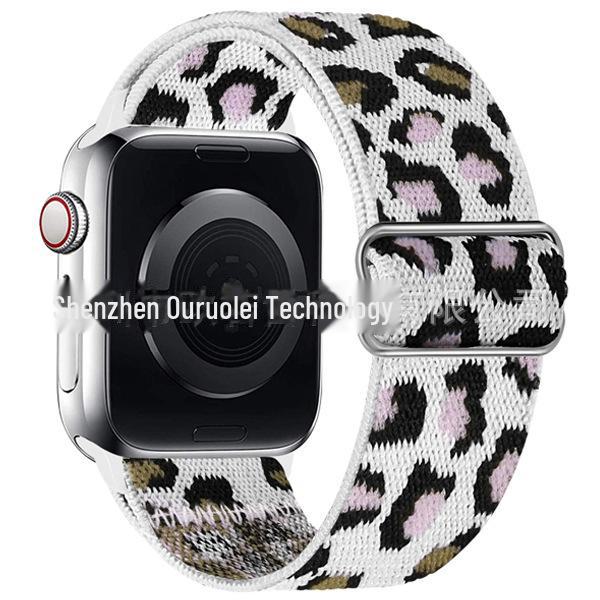 Adjustable Elastic Nylon Band with Sliding Buckle for Apple Watch iWatch7