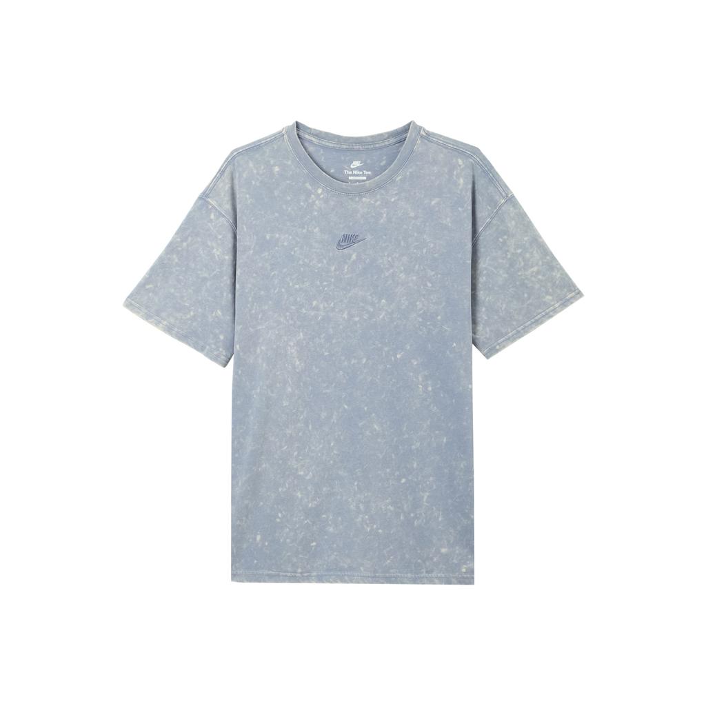 Nike Sportswear Solid Color Logo Crew Neck Tee Men Tops Vivid-Steel-Blue DZ2899-493