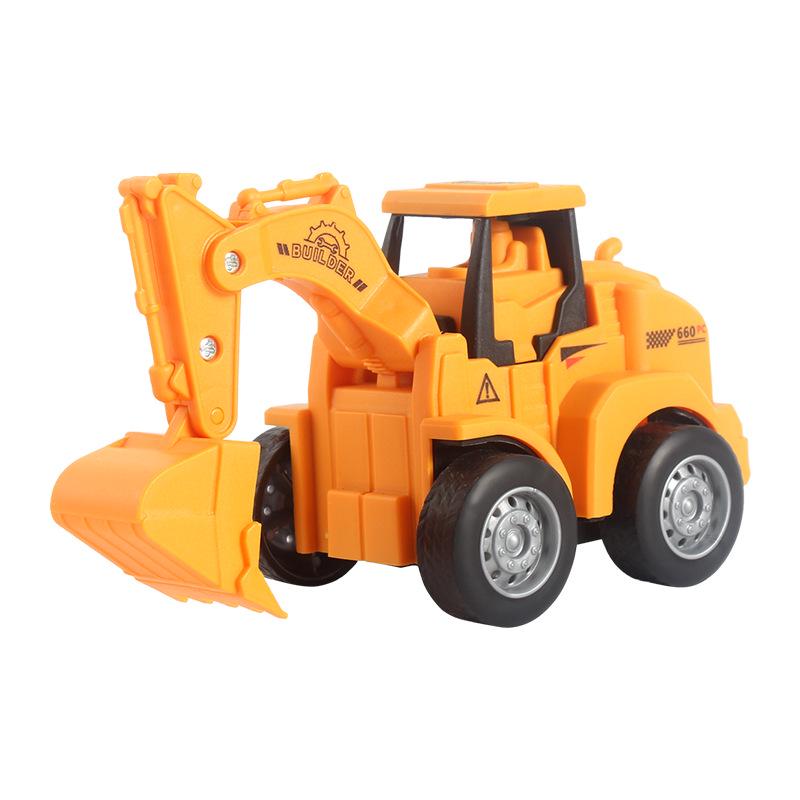 Douyin Hot Seller: Press-and-Slide Pull-back Engineering Vehicle Toy for Night Market & Primary School Student Gifts