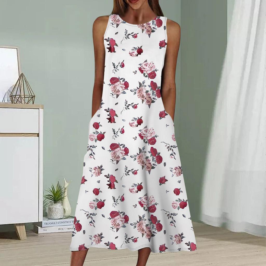 Летнее модное сексуальное платье без рукавов — фото 2