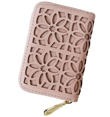 [Queens Lab] Women's Large Capacity Accordion-Style Card Case, Mini Wallet, Card Holder (Pink)