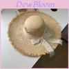 Summer Raffia Straw Hat With Wide Brim And Geometric Pattern For Beach And Vacation Use