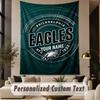 Custom Text Tapestry Philadelphia Eagles Print Wall Tapestry Indoor Living Room Wall Decor