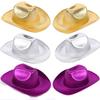 Cowgirl Hat Ultra-flashing Cowboy Hat Aurora Neon for Music Festivals Sparkly Aurora Cowboy Hat All-match