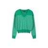 Lap V Neck Stripe Color Knit As1kh261